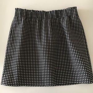 J. Crew Black & White Polka Dot Skirt